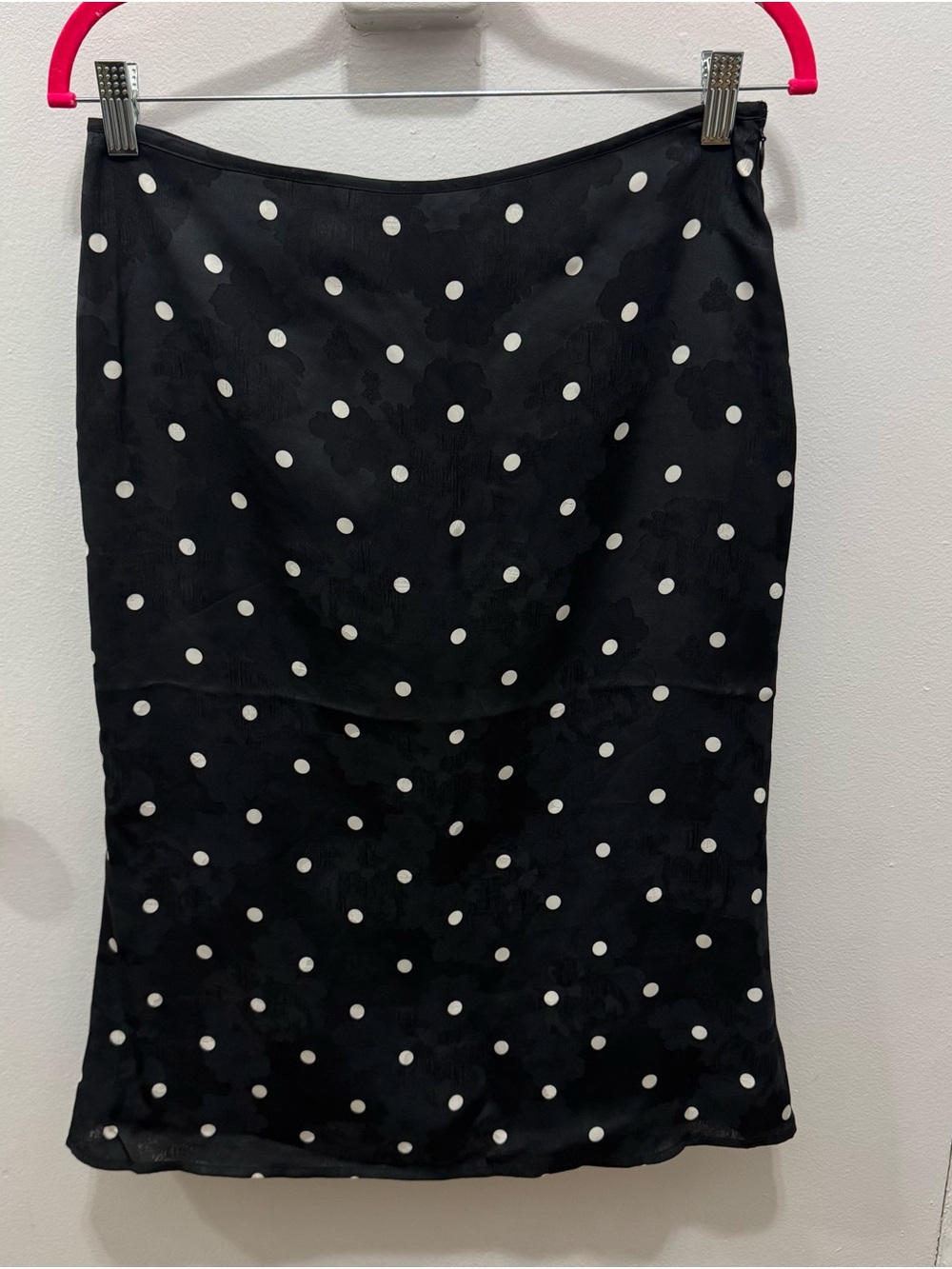 BOA SATIN JACQUARD POLKA DOT SKIRT